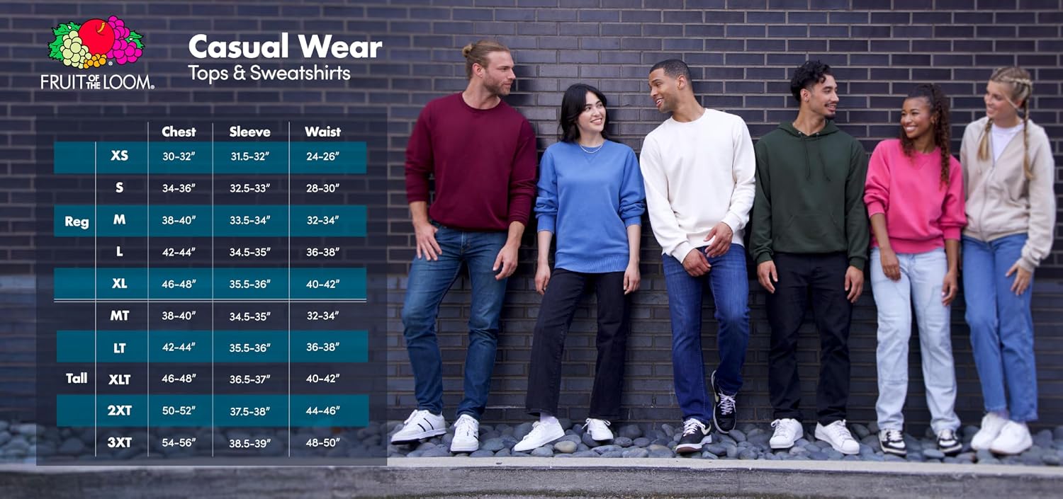 Fruit of the Loom Men's Eversoft Fleece Pullover Hooded Sweatshirt, Moisture Wicking & Breathable - Image 7