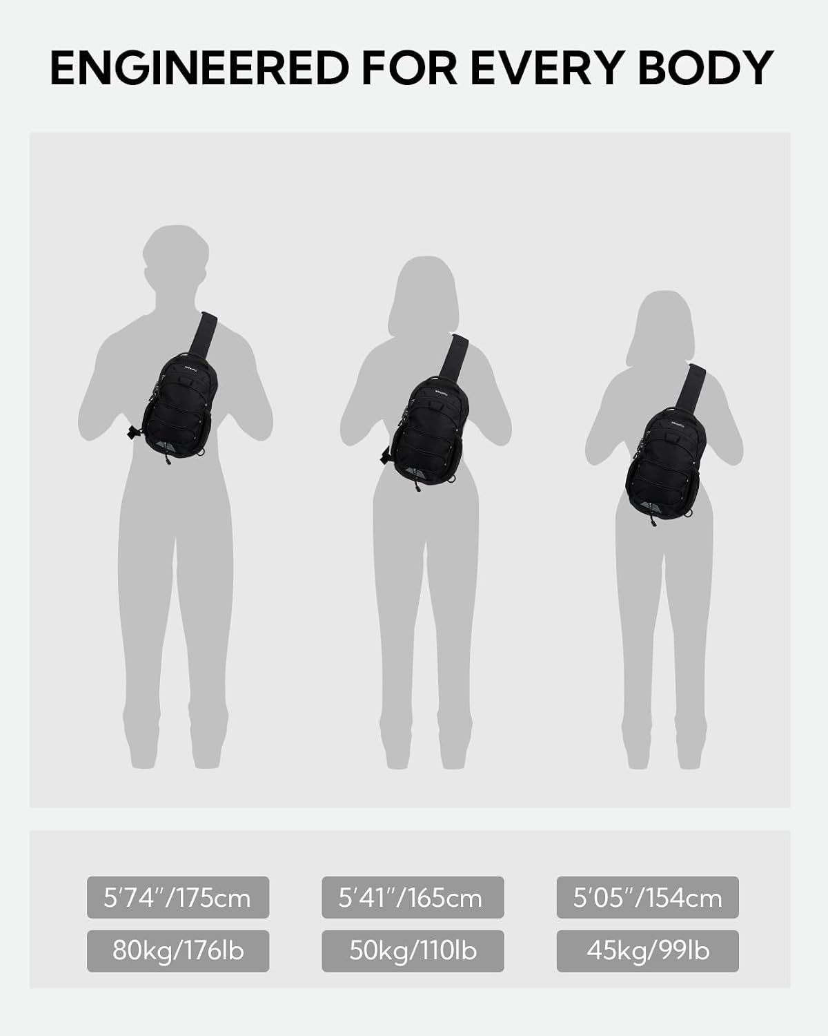 WATERFLY RFID Anti Theft Sling Bag: Small Crossbody Travel Hiking Daypacks - Image 3