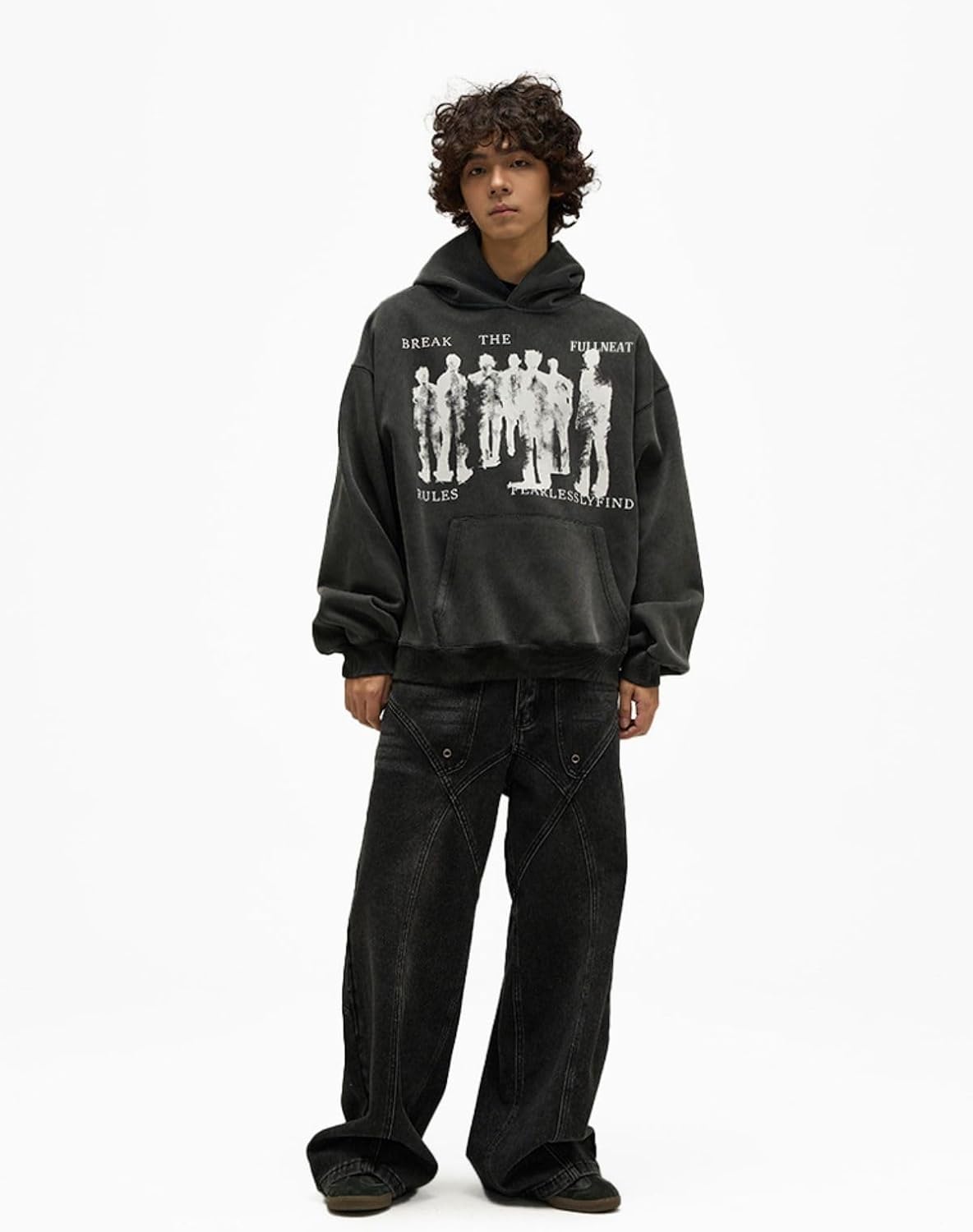 Men’s Graphic Hoodie Sweatshirt Unisex Oversized Long Sleeve Pullover with Front Pouch Pocket - Image 6