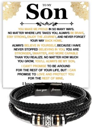 To My Son Bracelet from Mom and Dad...