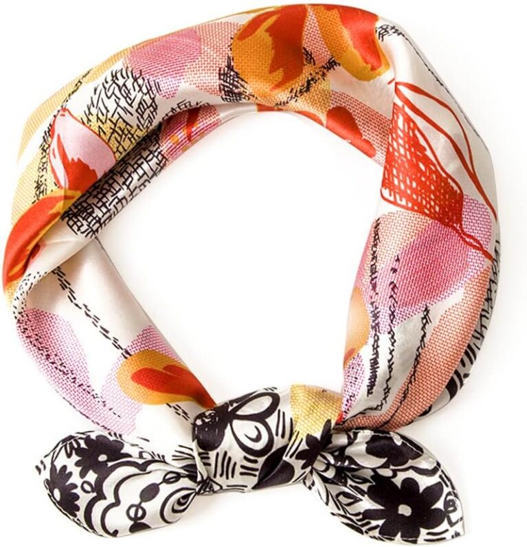 MEISEE Mulberry Silk Scarfs Women Small Square Scarf 21" x 21" Neckerchief