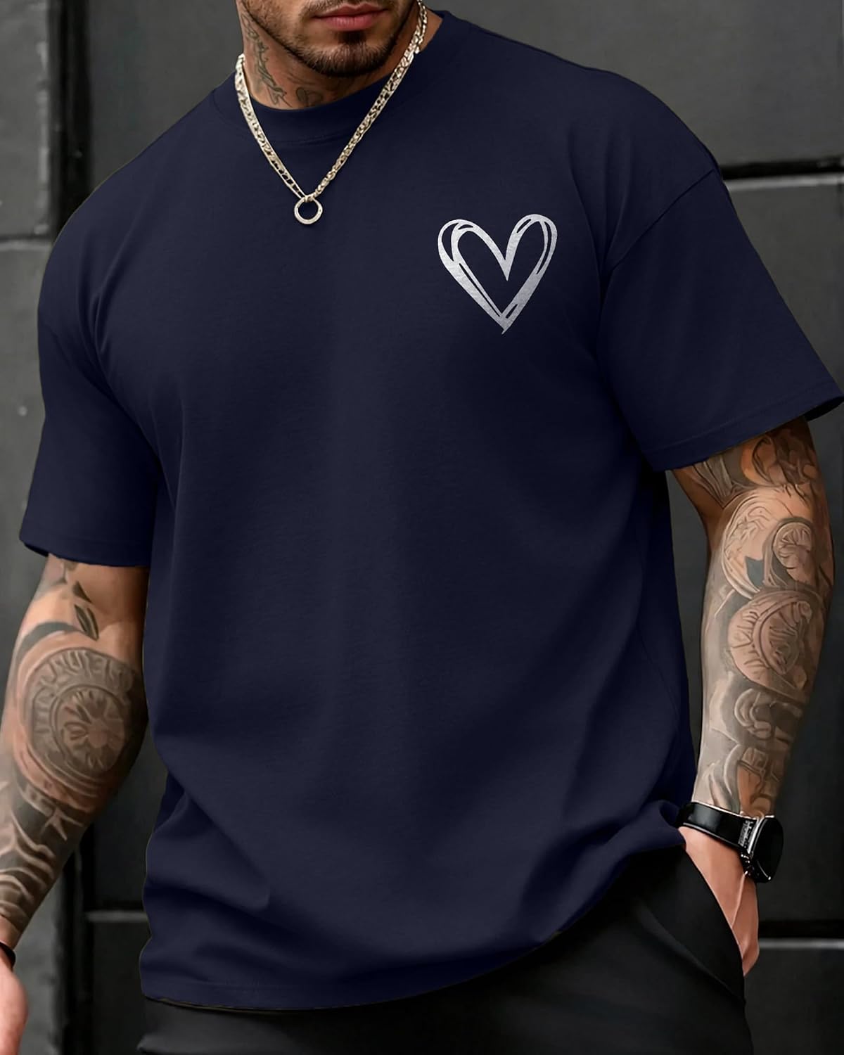 KUYIGO Unisex Heart Graphic T Shirt Men Women Matching Tee - Image 4