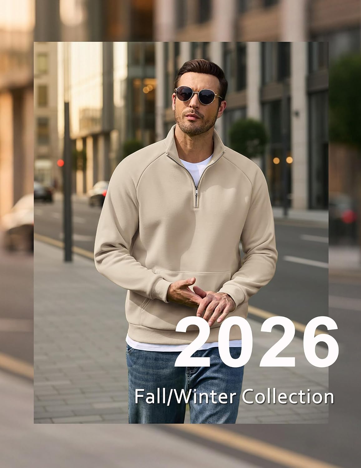 COOFANDY Mens Quarter Zip Pullover 2026 Fleece Mock Neck Casual Sweatshirt - Image 4