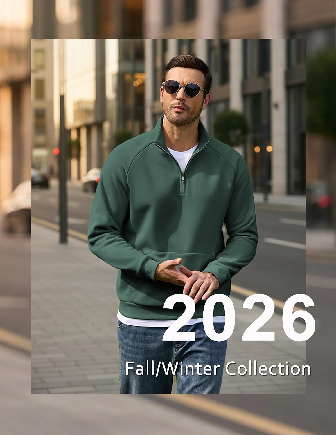 COOFANDY Mens Quarter Zip Pullover 2026 Fleece Mock Neck Casual Sweatshirt - Image 4
