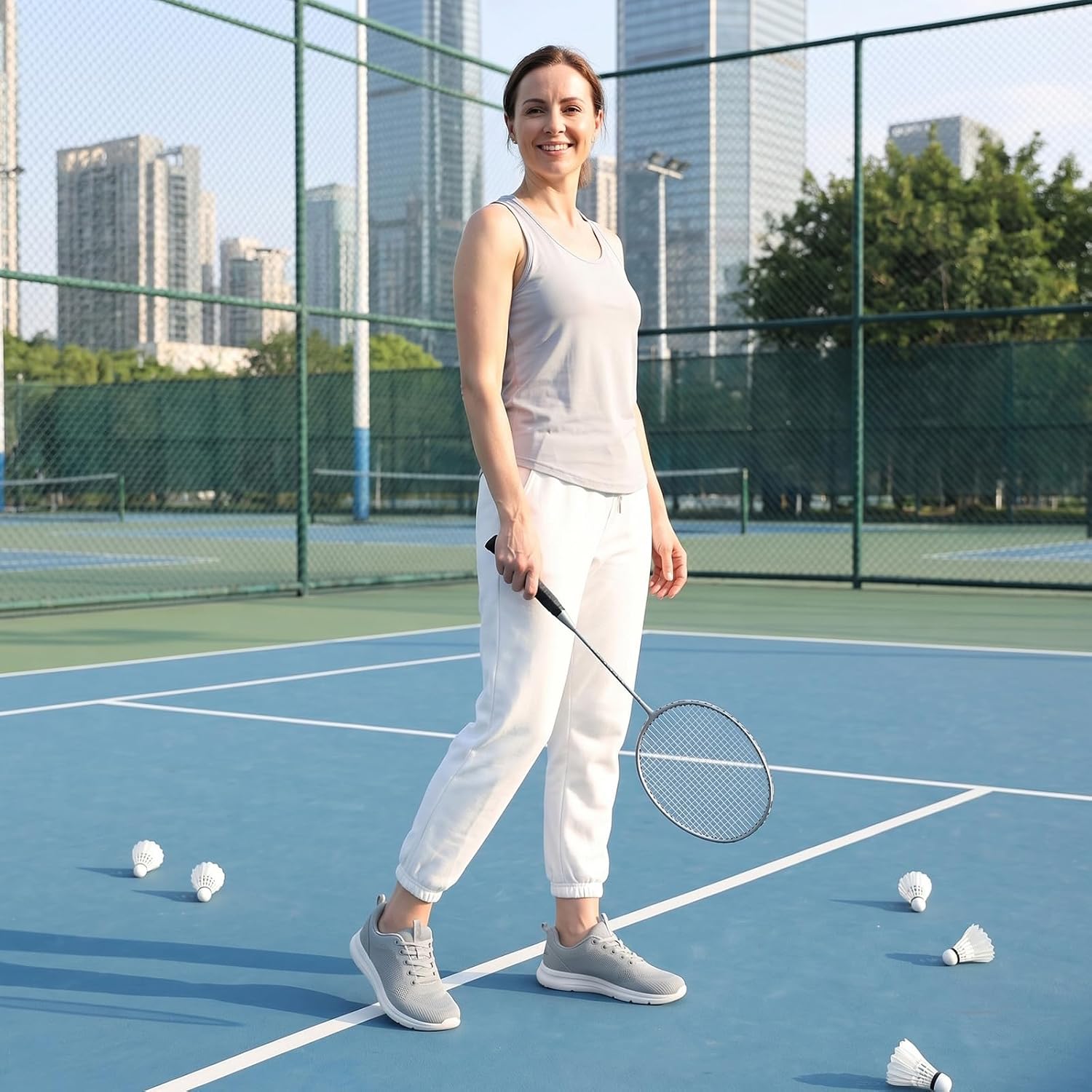 STQ Women's Wide Toe Box Shoes Breathable Mesh Walking Tennis Sneakers - Image 2