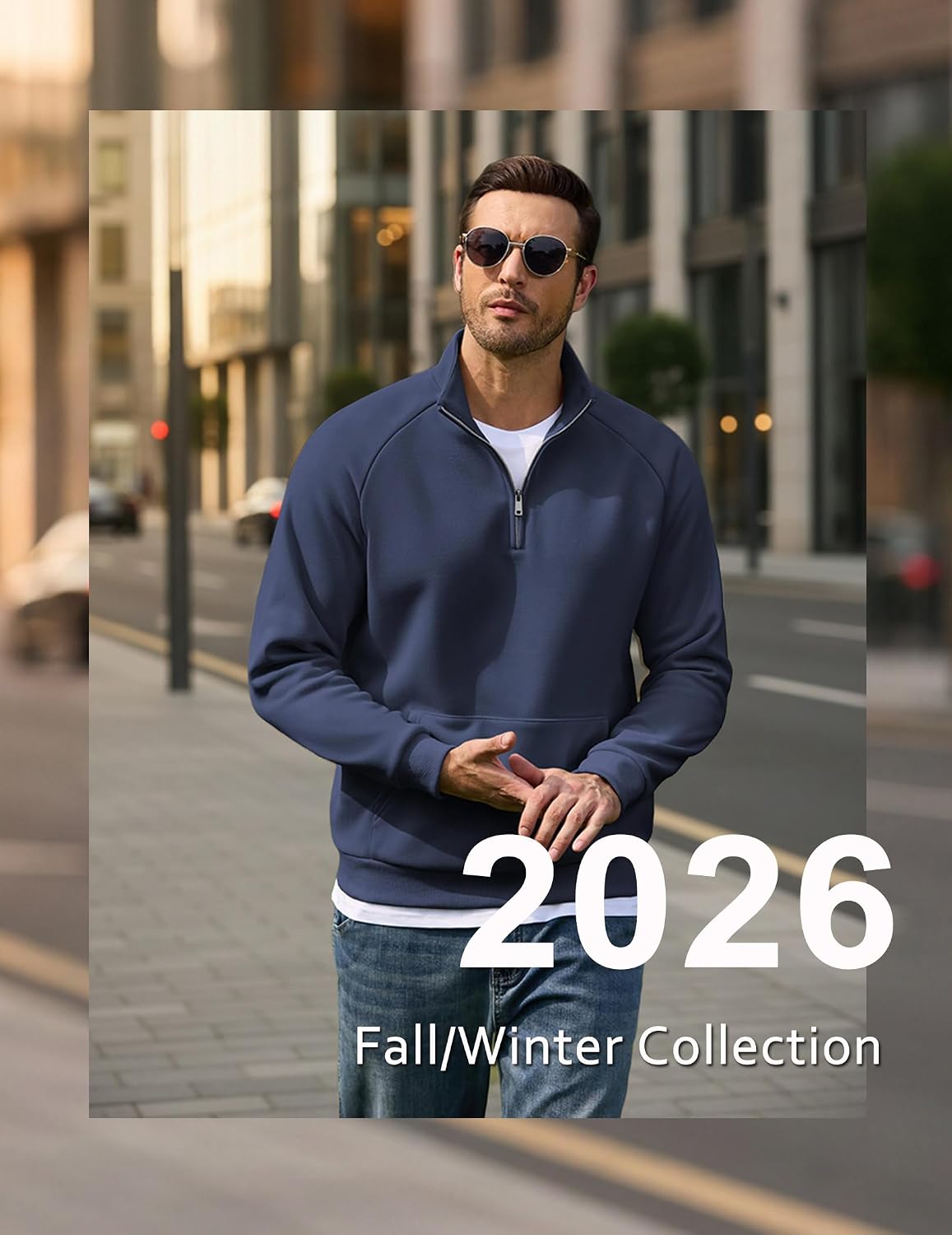 COOFANDY Mens Quarter Zip Pullover 2026 Fleece Mock Neck Casual Sweatshirt - Image 4