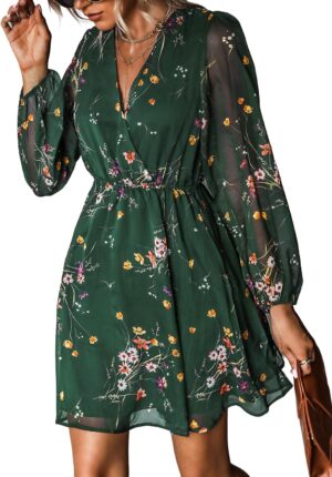 CUPSHE Womens Fall Floral Dress Boh...