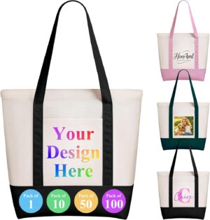 Custom Canvas Tote Bags Bulk with L...