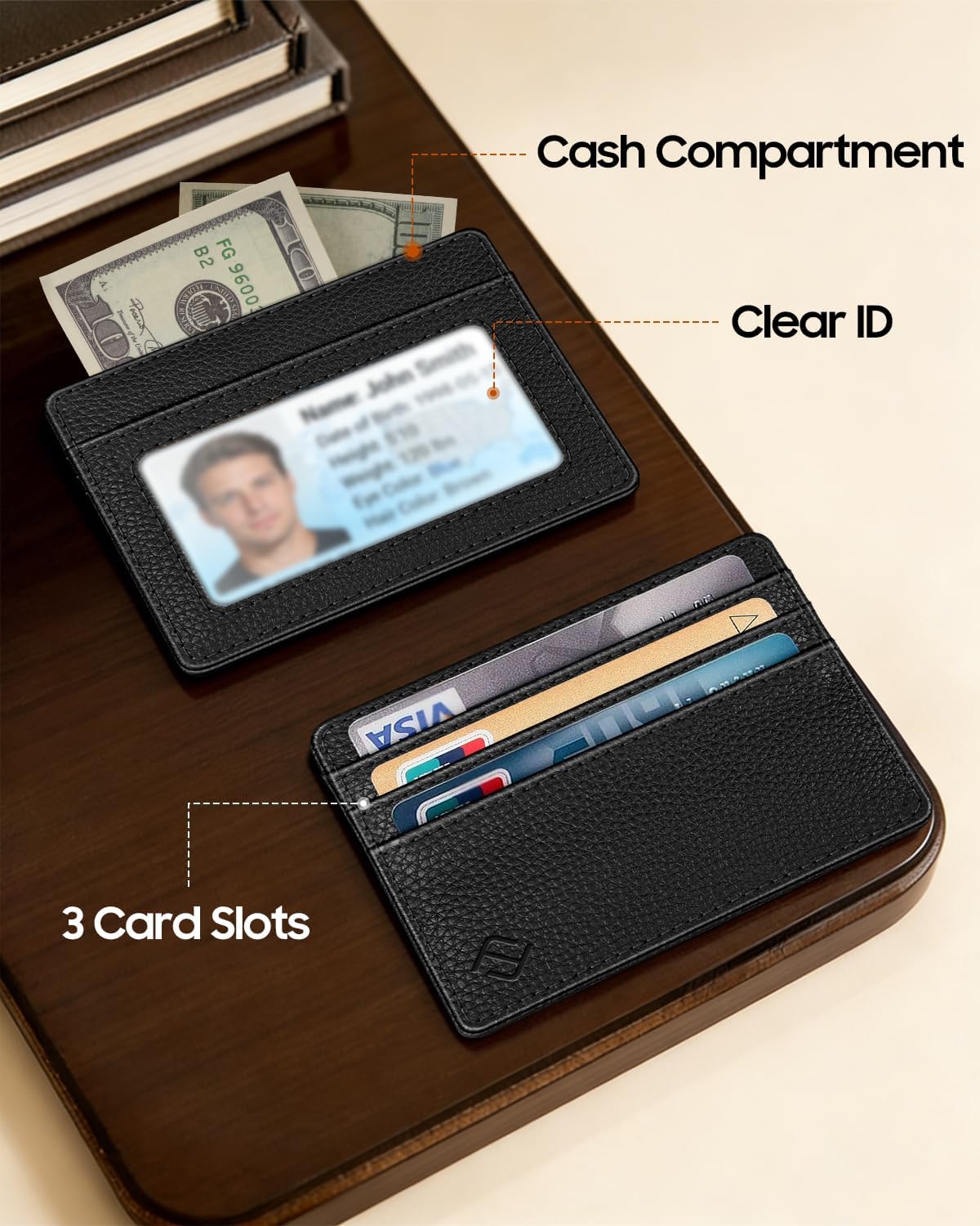 FINTIE Slim Minimalist Front Pocket Wallet RFID Blocking Credit Card Holder - Image 2