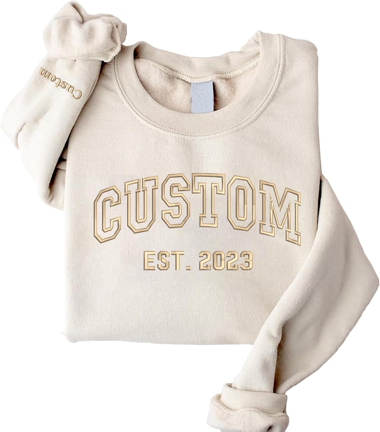 GiveSmiles Custom Embroidered Sweatshirts and Hoodie Design Your Own, Personalized Sweatshirts Hoodie For Everyone, Add Your Own Custom Text, Gifts For Mothers Day, Fathers Day, Holiday, Christmas