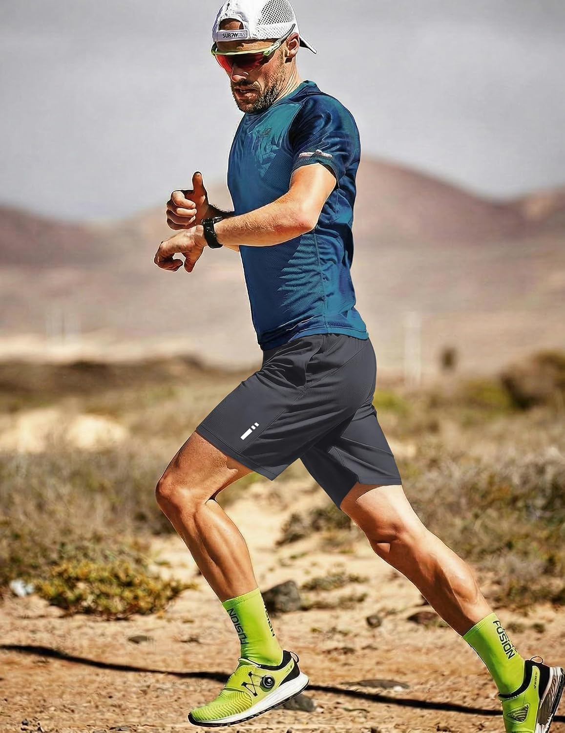 COOFANDY Mens Athletic Running Shorts 7"/ 9" Quick Dry Cool Mesh Gym Shorts - Image 3