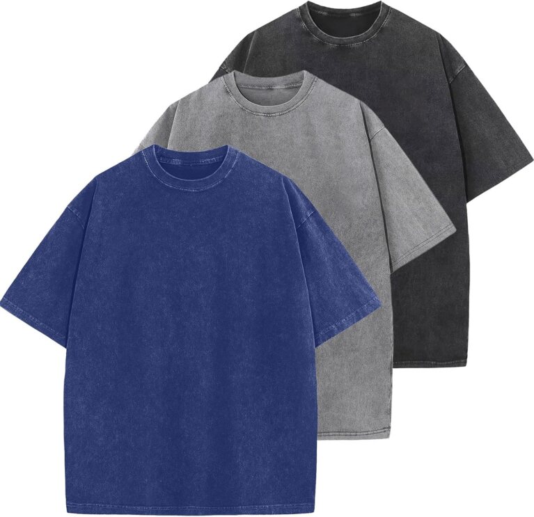 Men's Cotton T-Shirts Oversized Unisex Short Sleeves Casual Loose Wash Solid Basic Tee Tops
