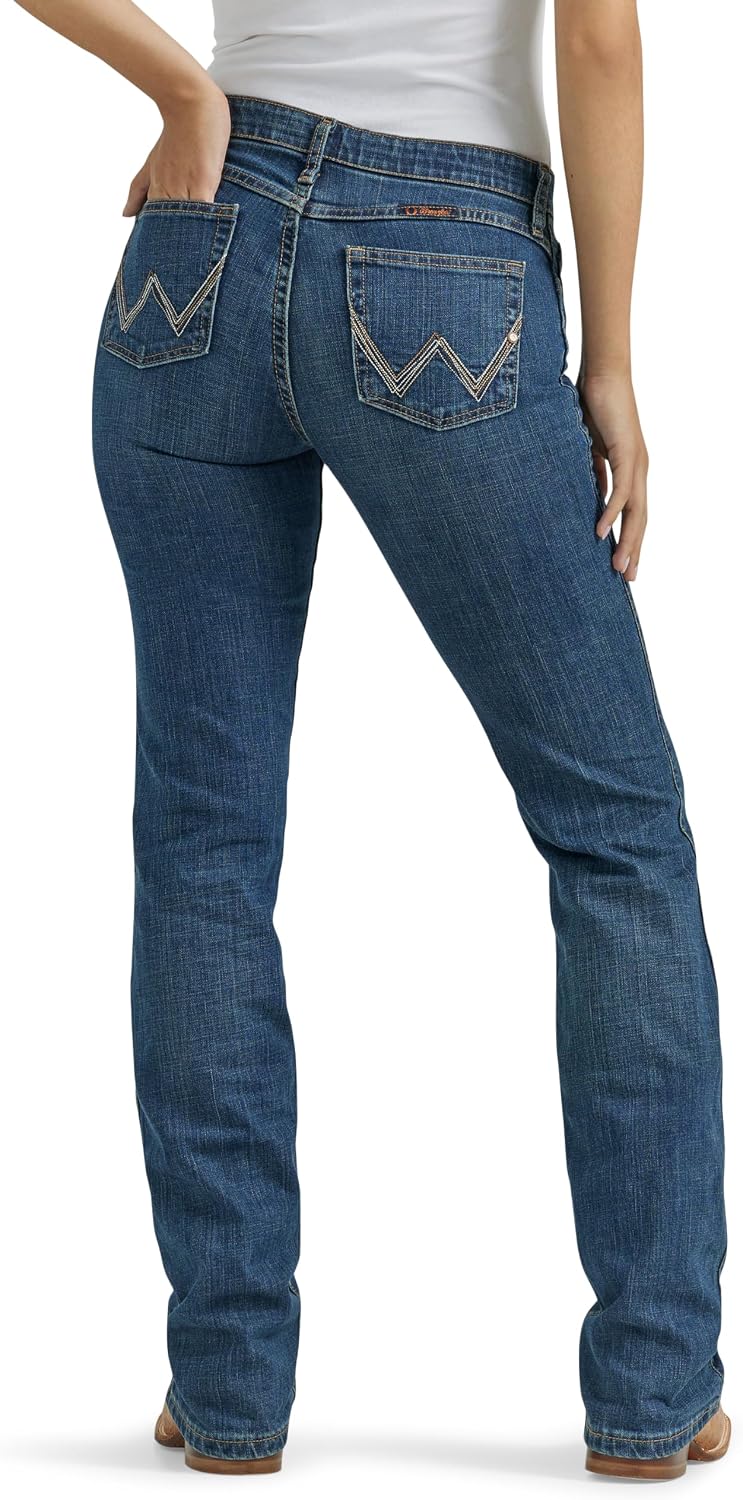 Wrangler Women's Cool Vantage Q-Baby Mid Rise Boot Cut Ultimate Riding Jean - Image 2