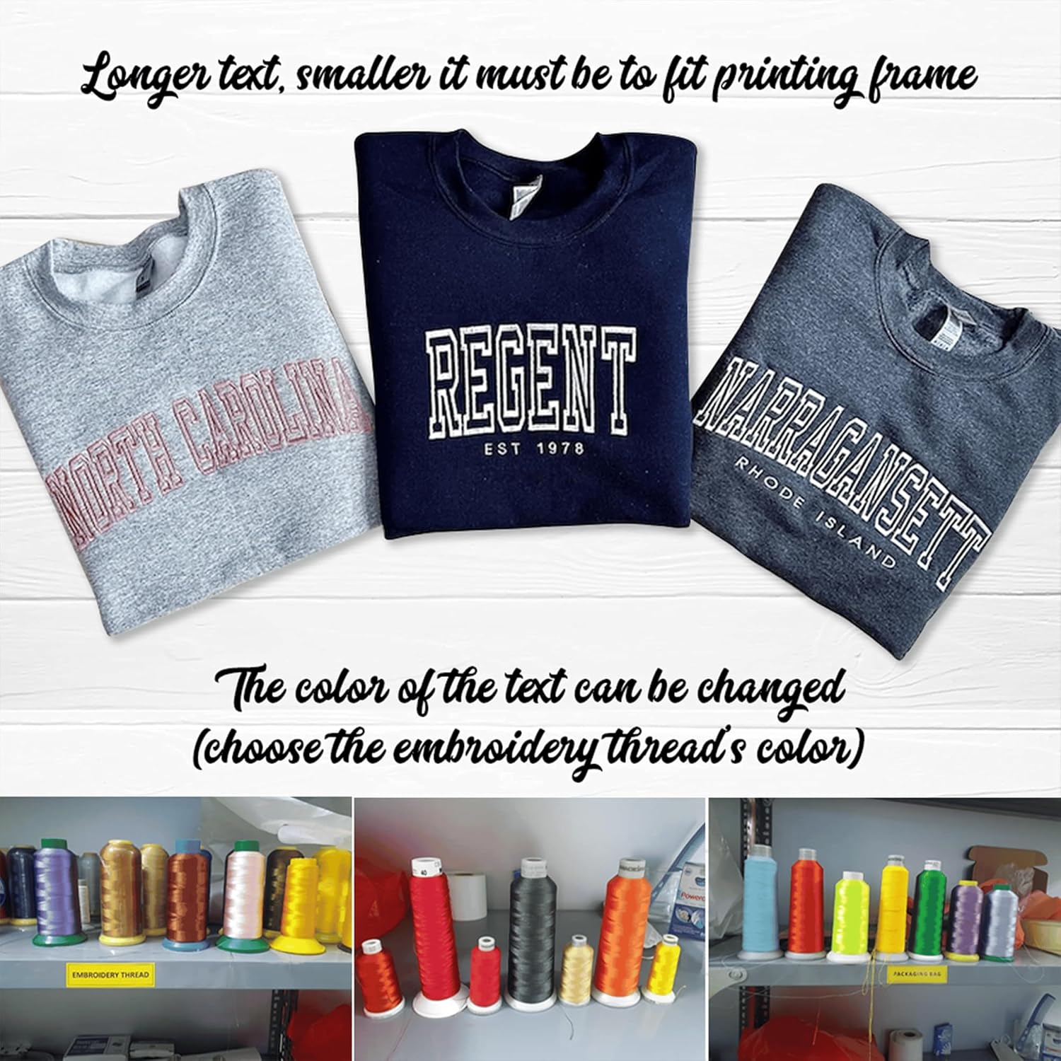 GiveSmiles Custom Embroidered Sweatshirts and Hoodie Design Your Own, Personalized Sweatshirts Hoodie For Everyone, Add Your Own Custom Text, Gifts For Mothers Day, Fathers Day, Holiday, Christmas - Image 6