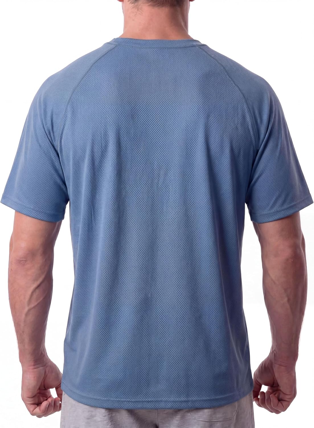 Lightweight Full Mesh Workout Men T-Shirt Breathable Quick Dry Running Shirt Moisture Wicking Athletic Tee for Sports - Image 3