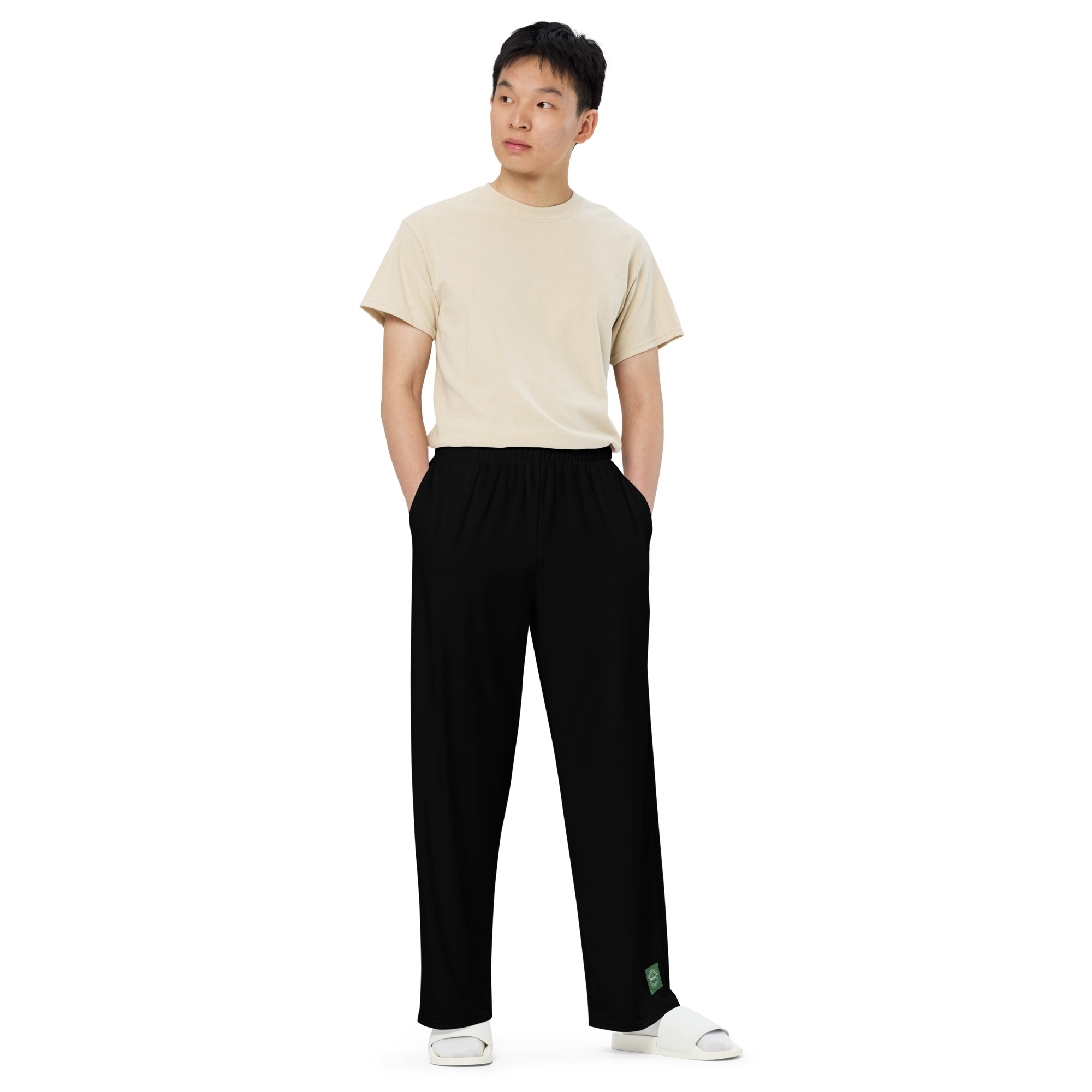 The power of black M.A.W. Style All-over print unisex wide-leg pants