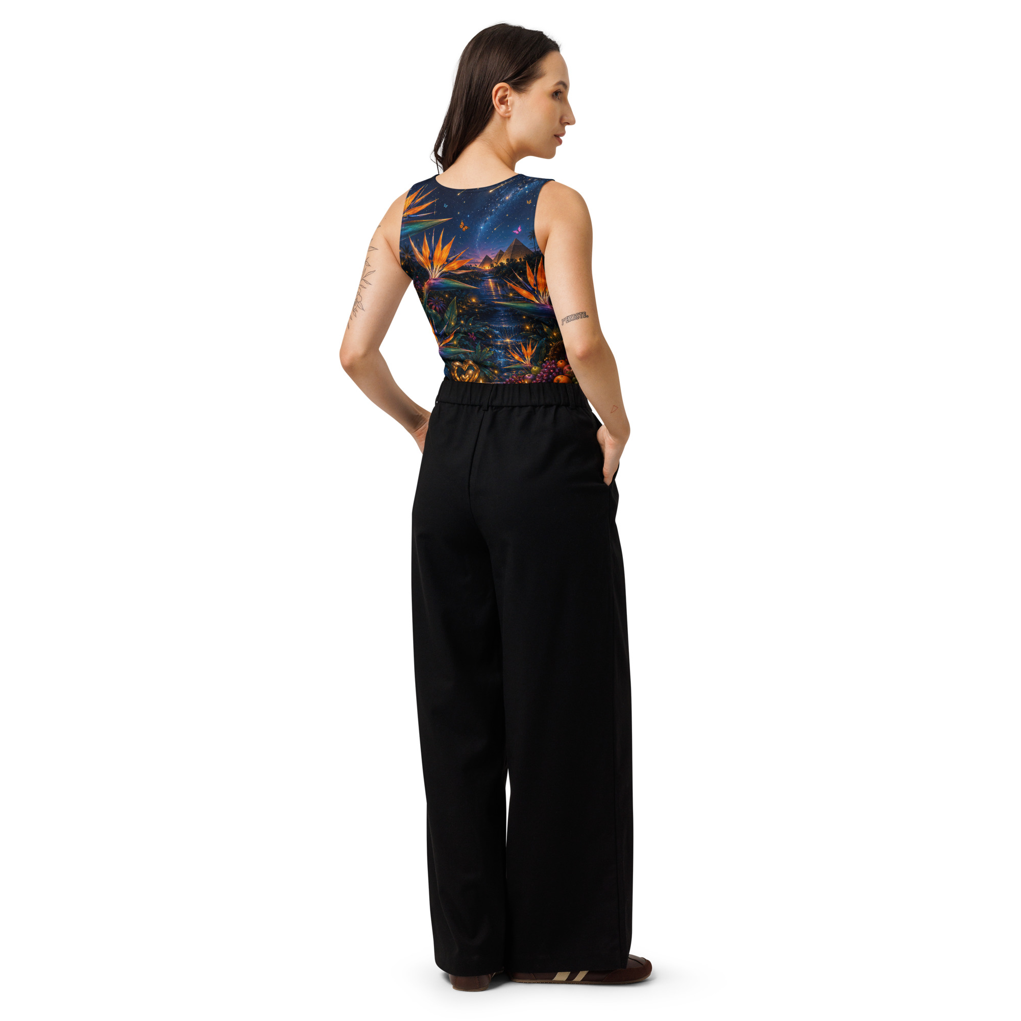 Bird of Paradise Cotton crop top