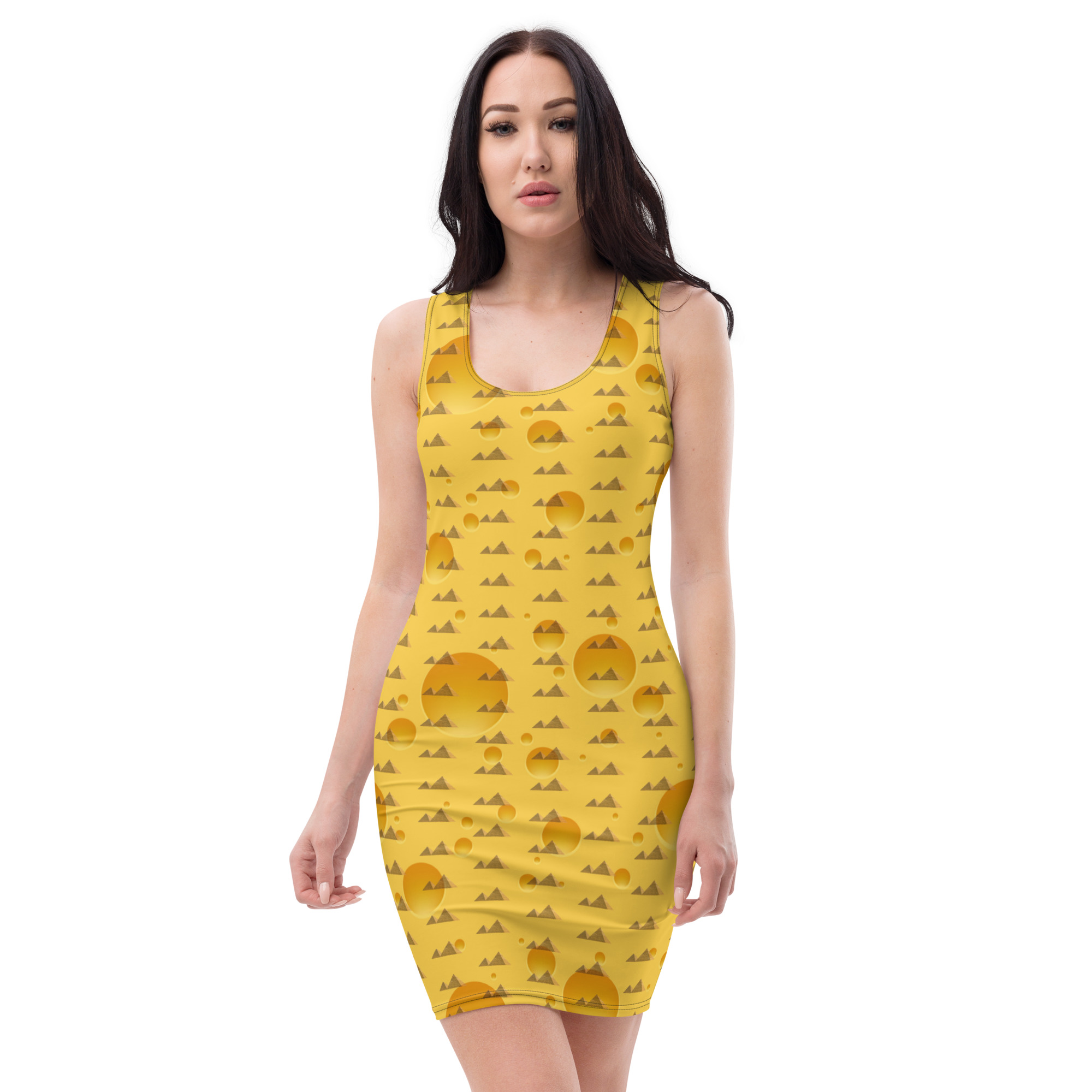Empowering Sunny Pyramids Sublimation Cut & Sew Dress