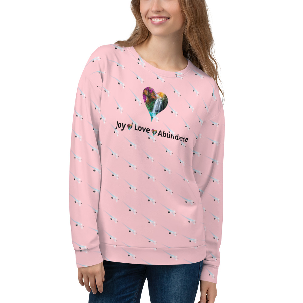 Feel Joy Love and Abundance surround you all day long in this Unisex Sweatshirt
