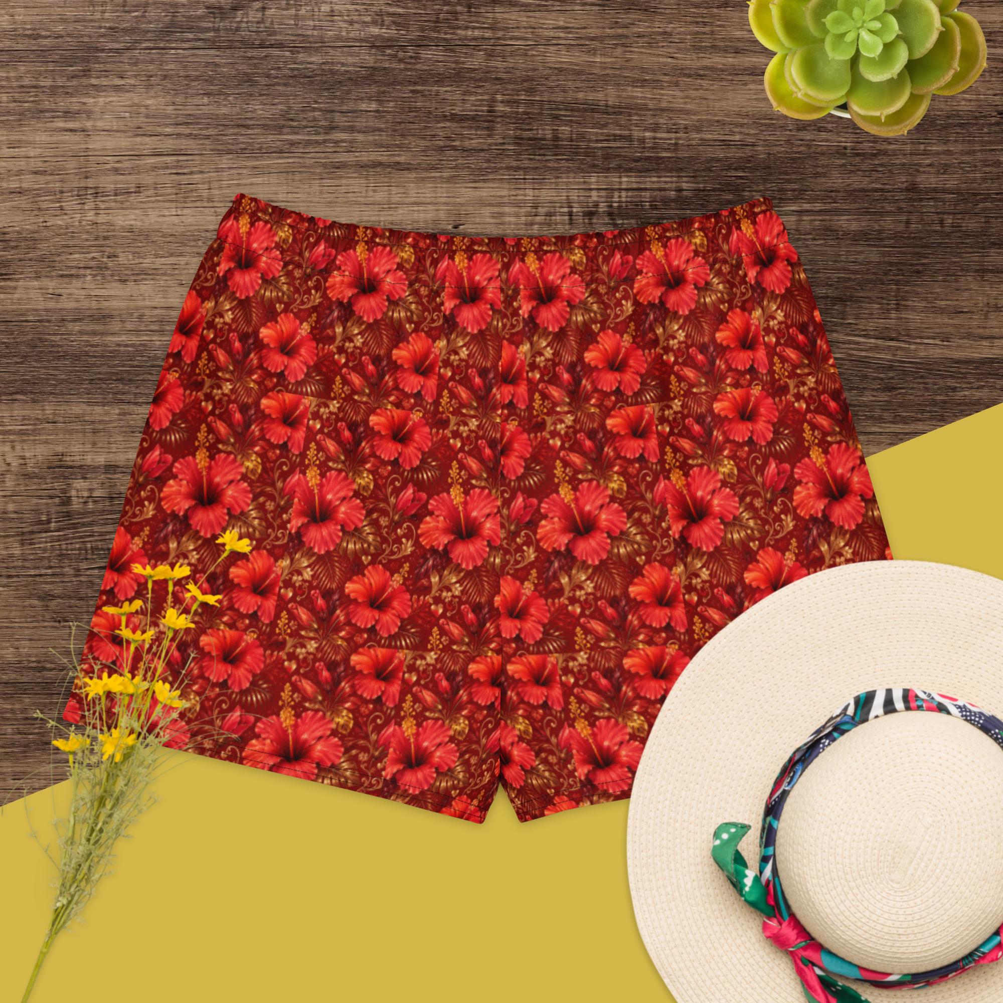 Abundance in bloom. Healing Hibicus will take you there. Unisex cotton shorts
