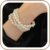 Pearl Bracelet for Women White Pearl Layered Bracelet Chunky Pearl Bracelet