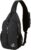 WATERFLY Crossbody Sling Backpack Sling Bag Travel Hiking Chest Bag Daypack (Black)