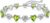 Birthstone Bracelet for Women Rose Flower Heart Birthstone Jewelry Gifts