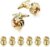 HAWSON Knot Cufflinks and Shirt Studs for Men in Gold or Silver Tone, Matching with White and Black Tuxedo, Suitable for Wedding Day or Formal Occasion.